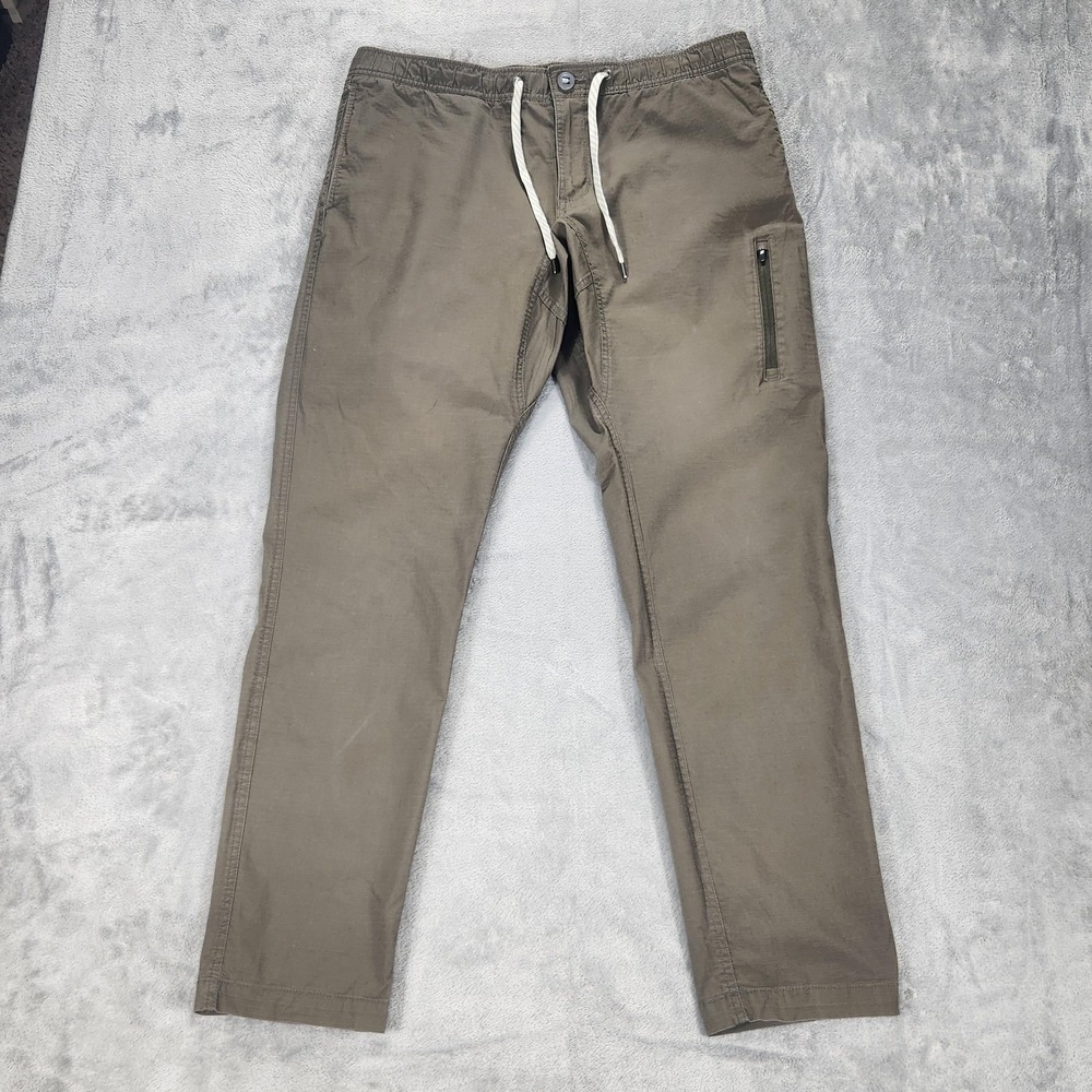 Vuori Ripstop Climber Pants Mens Medium 36x30 Green Jogger Elastic DurraTerra